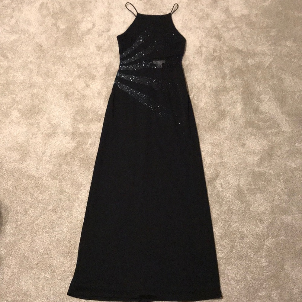 DeLaru Black Formal Prom Dress